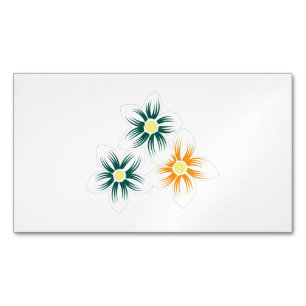 Bananengelb, dunkelblau grün, dekorativ magnetische visitenkarte