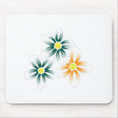 Bananengelb, dunkelblau grün, dekorativ mousepad (Vorne)