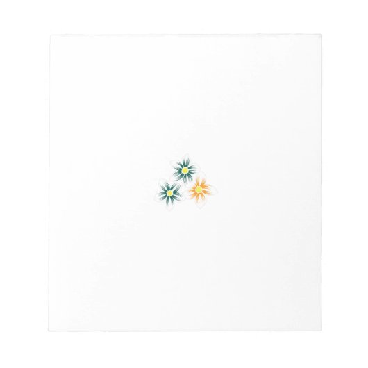 Bananengelb, dunkelblau grün, dekorativ notizblock (Vorderseite)