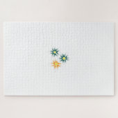 Bananengelb, dunkelblau grün, dekorativ puzzle (Horizontal)