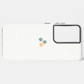 Bananengelb, dunkelblau grün, dekorativ samsung galaxy hülle (Linke Seite)