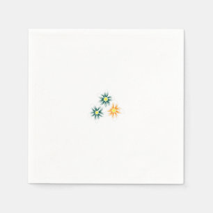 Bananengelb, dunkelblau grün, dekorativ serviette