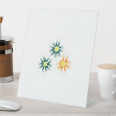 Bananengelb, dunkelblau grün, dekorativ sockelschild (In Situ)