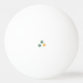 Bananengelb, dunkelblau grün, dekorativ tischtennisball (Vorderseite)