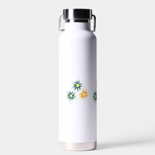Bananengelb, dunkelblau grün, dekorativ trinkflasche