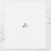 Bananengelb, dunkelblau grün, dekorativ weinetikett (Einzelnes Label)