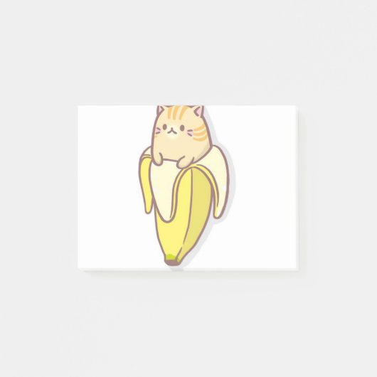 Bananenkatze Post-it Klebezettel (Vorderseite)