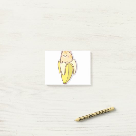 Bananenkatze Post-it Klebezettel (Auf Schreibtisch)