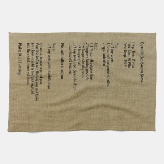 Bananenkuchen - Leinen - Geschirrtuch (Horizontal)