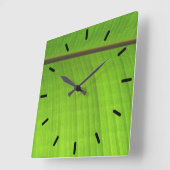 Bananenleaf Nah Quadratische Wanduhr (Winkel)
