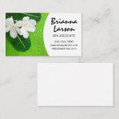 Bananenleaf und weiße Blume Visitenkarte (Vorne/Hinten)