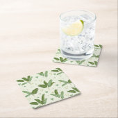 Bananenleder mit Dreiecken 2 Rechteckiger Pappuntersetzer (Vor Ort)