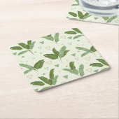 Bananenleder mit Dreiecken 2 Rechteckiger Pappuntersetzer (angewinkelt)