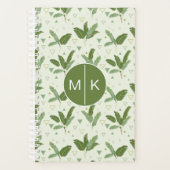 Bananenleder mit Dreiecken | Monogramm Planer (Vorderseite)