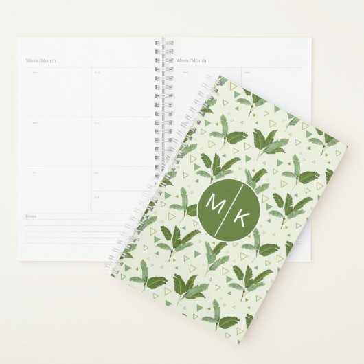 Bananenleder mit Dreiecken | Monogramm Planer (Anzeige)