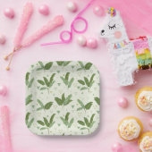 Bananenleder mit Dreiecken Pappteller (Party)