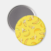 Bananenmuster 4 magnet (Vorderseite/Rückseite)