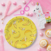 Bananenmuster 4 pappteller (Party)