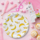 Bananenmuster 4 pappteller (Party)