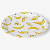 Bananenmuster 4 pappteller (Schrägansicht)