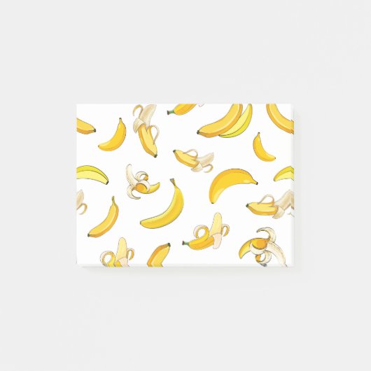 Bananenmuster 4 post-it klebezettel (Vorderseite)