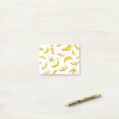 Bananenmuster 4 post-it klebezettel (Auf Schreibtisch)