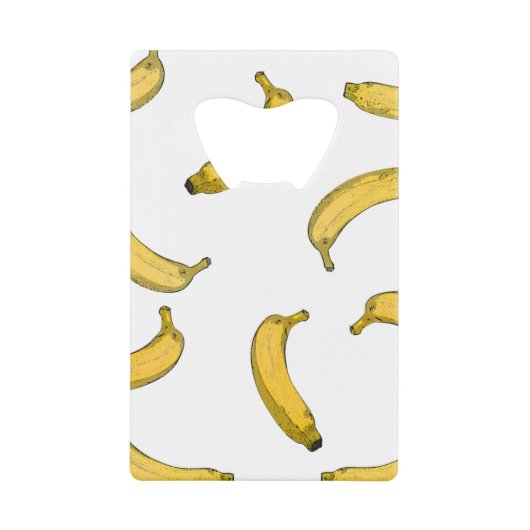 Bananenmuster Kreditkartenflaschenöffner (Vorderseite)