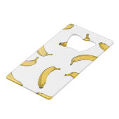 Bananenmuster Kreditkartenflaschenöffner (Vorderseite Schrägansicht)