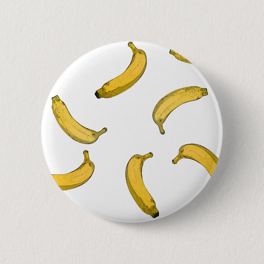 Bananenmuster-Zeichnung Button (Vorderseite)