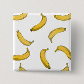 Bananenmuster-Zeichnung Button (Vorderseite)