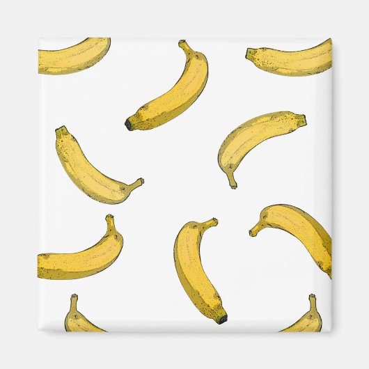 Bananenmuster-Zeichnung Magnet (Vorne)