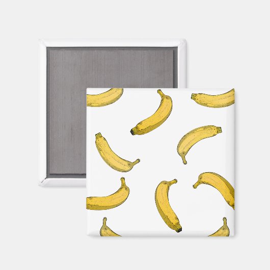 Bananenmuster-Zeichnung Magnet (Vorderseite/Rückseite)