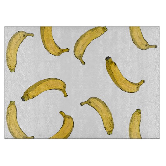 Bananenmuster-Zeichnung Schneidebrett (Vorderseite)