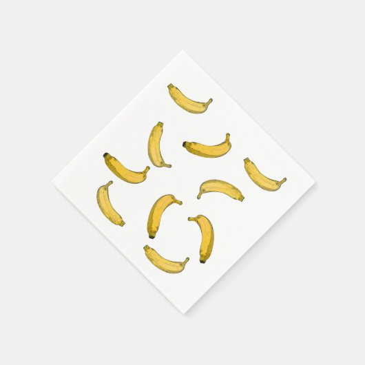 Bananenmuster-Zeichnung Serviette (Ecke)