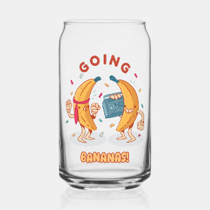 Bananenparty Trinkglas Dosenglas