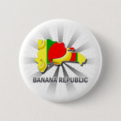 Bananenrepublik-Flaggen-Karte 2,0 Button (Vorderseite)
