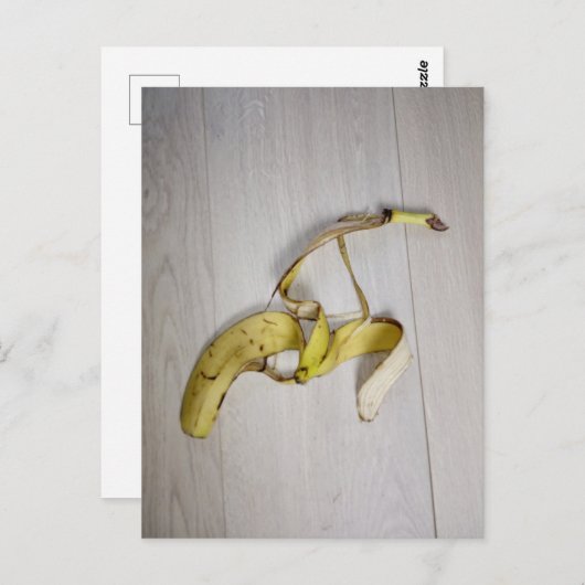 Bananenschale Postkarte (Vorne/Hinten)