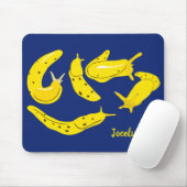 Bananenschnecken Gelb und Blau Personalisiert Mousepad (Mit Mouse)