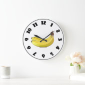 Bananensperre Große Wanduhr (Zuhause)