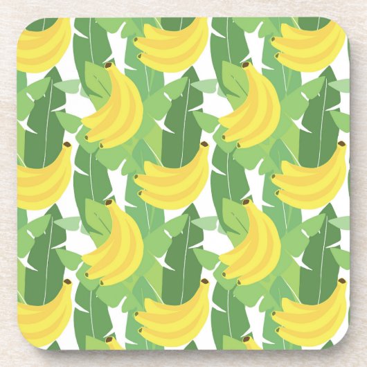 Bananenstaub und Obstmuster Getränkeuntersetzer (Vorderseite)