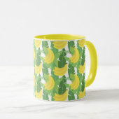 Bananenstaub und Obstmuster Tasse (VorderseiteRechts)