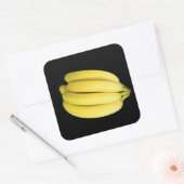 Bananenstrauß Quadratischer Aufkleber (Umschlag)