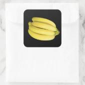 Bananenstrauß Quadratischer Aufkleber (Tasche)