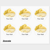 Bananenstrauß Runder Aufkleber (Blatt)