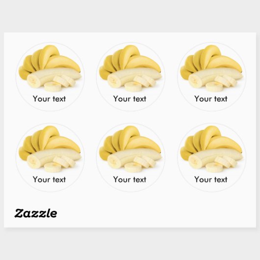 Bananenstrauß Runder Aufkleber (Blatt)