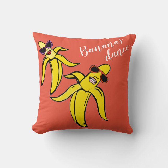 Bananentanz Kissen (Vorderseite)