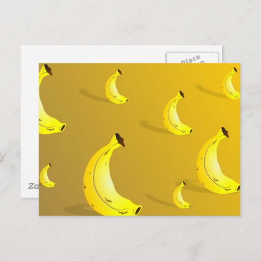 Bananenuntergrund Postkarte (Vorne/Hinten)