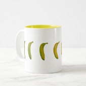 BananeSkateboard Zweifarbige Tasse (Vorderseite Links)
