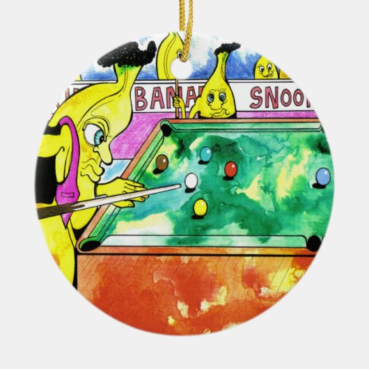 BananeSnooker Keramik Ornament (Vorne)