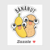 Bananut Funny Fruit Banana Pun Aufkleber (Blatt)